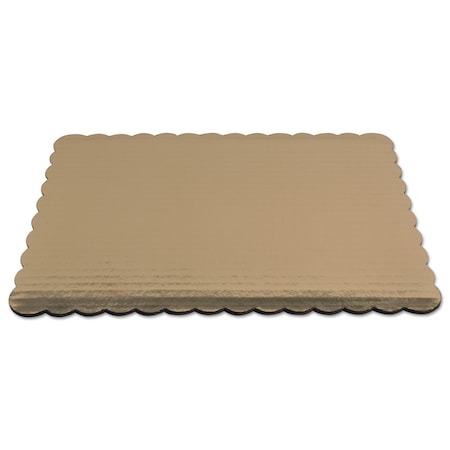 Sct Gold Cake Pads, 1/4 Sheet, 10 x 14, Gold, Paper, 100PK SCH 1645
